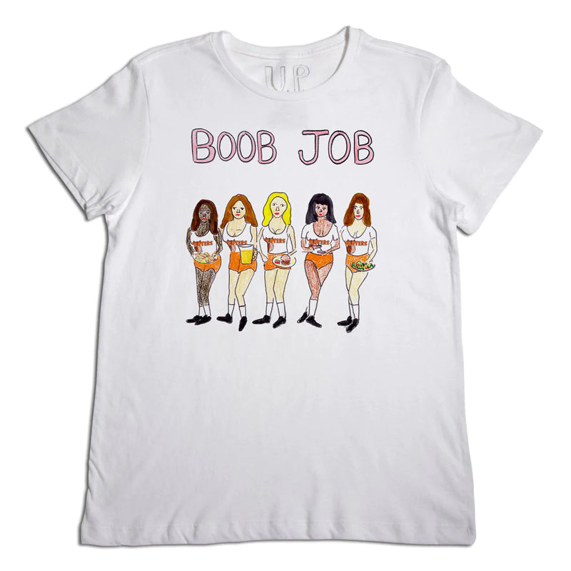 Boob Job Unisex White T-Shirt
