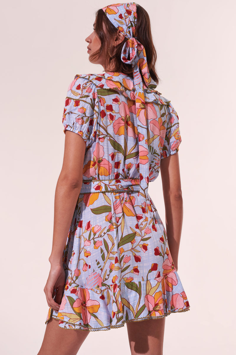 Aude Mini Dress- Sky
