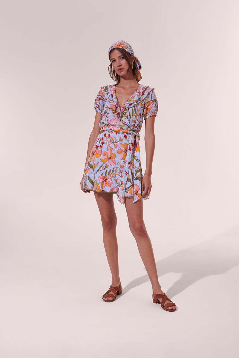 Aude Mini Dress- Sky