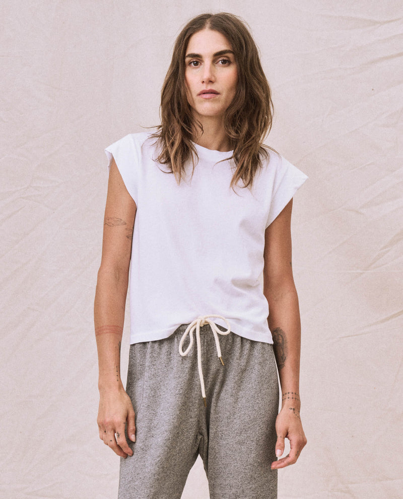 Peak Shoulder Tee - True White