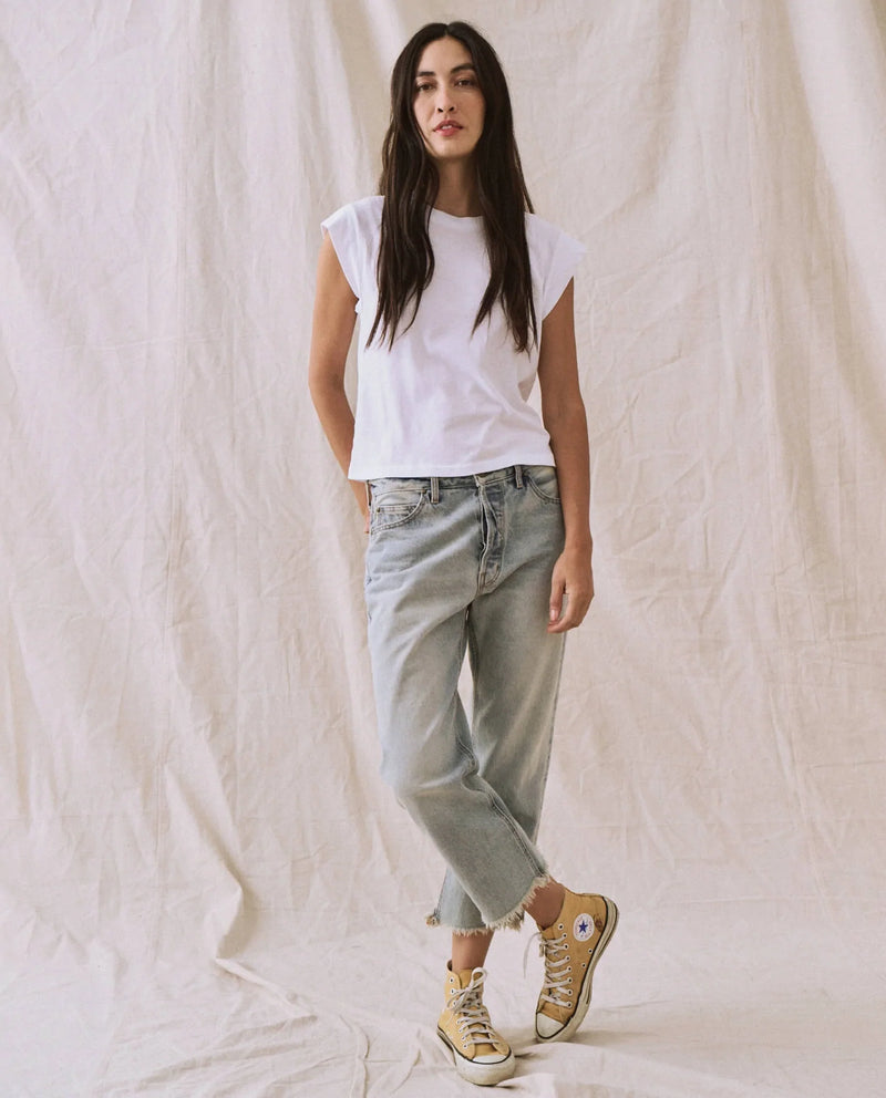 Peak Shoulder Tee - True White
